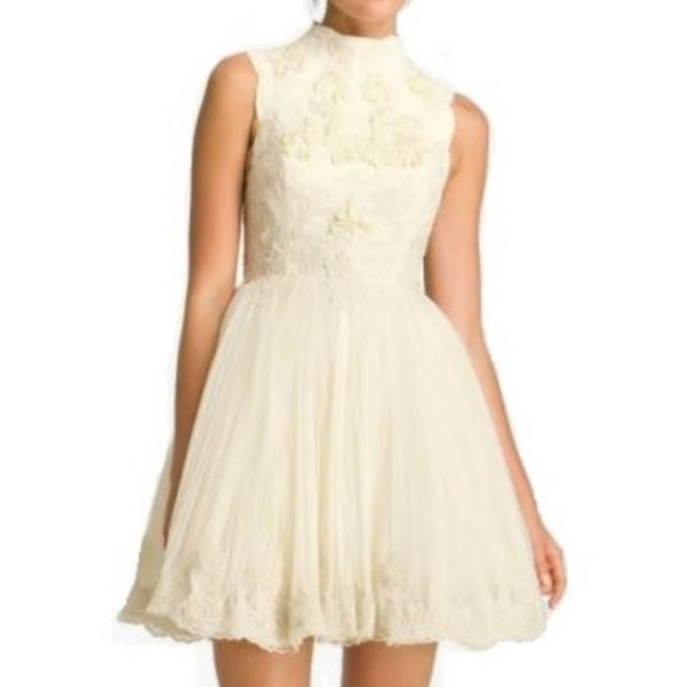 Ted Baker White Telago Embroidered Tulle Frock, 1